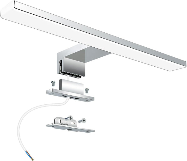 Aourow LED Mirror Light 5W 500 Lumen 30 cm Cool White 6000 K Waterproof IP44 Wardrobe Bathroom Spotlight 230 V