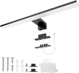 LED Bathroom Mirror Light, 10 W, 40 cm, 820 lm, Natural White, 4000 K, IP44 Waterproof Bathroom Lamp, Mirror, 230 V, Mirror Cabinet Lighting, Class II (Black)