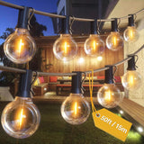 Aourow S14 LED Outdoor String Lights 39FT,Warm White Outside Hanging Lights with 11+1 Bulbs,LED Shatterproof Patio Lights IP65 Waterproof for Patio Backyard Fence Halloween Christmas Decorations