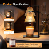 Candle Warmer Lamp with 2 Bulbs, Dimmable Candle Lights with Timer for Aroma Candle Lovers, Electric Candle Warmer Candle Holder Fits Most Candles for Home Decor Aromatherapy
