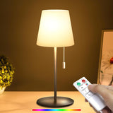 Wireless LED Table Lamp, Dimmable, 7 Colours, LED Battery, Outdoor Table Lamp with Remote Control, USB Rechargeable Battery Table Lamp, IP44 Waterproof for Bedroom, Bedside Lamp, Camping,