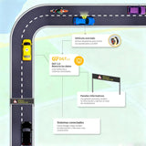 Aourow V16 Connectado Luz Emergencia Coche Homologado DGT,con SIM Telefónica y Datos,Baliza V16 Homologada DGT con Geolocalizador 3.0 + Funda Accesorios Coche,V16 con Geolocalización