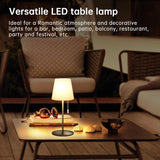 Wireless LED Table Lamp, Dimmable, 7 Colours, LED Battery, Outdoor Table Lamp with Remote Control, USB Rechargeable Battery Table Lamp, IP44 Waterproof for Bedroom, Bedside Lamp, Camping,