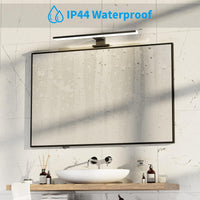 LED Bathroom Mirror Light, 10 W, 40 cm, 820 lm, Natural White, 4000 K, IP44 Waterproof Bathroom Lamp, Mirror, 230 V, Mirror Cabinet Lighting, Class II (Black)