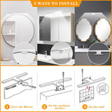 Aourow LED Mirror Light 5W 500 Lumen 30 cm Cool White 6000 K Waterproof IP44 Wardrobe Bathroom Spotlight 230 V