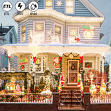 Icicle LED Christmas Lights Outdoor , 520 LED 49.2FT 8 Modes with 80 Drops Warm White Icicle Lights,Remote Control Outdoor Indoor Fairy String Lights for Christmas Party,Holiday,Wedding Decorations