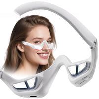 Under-Eye Red Light Therapy Device,Eye Therapy Glasses-Microcurrent Eye Massager Red Light Eye Mask for Eye Bags Dark Circles Puffiness Wrinkles Fine Lines,Relieving Eye Fatigue