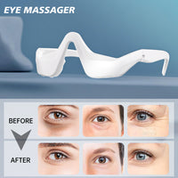 Under-Eye Red Light Therapy Device,Eye Therapy Glasses-Microcurrent Eye Massager Red Light Eye Mask for Eye Bags Dark Circles Puffiness Wrinkles Fine Lines,Relieving Eye Fatigue