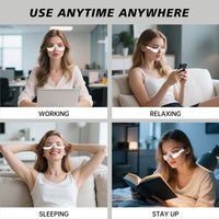 Under-Eye Red Light Therapy Device,Eye Therapy Glasses-Microcurrent Eye Massager Red Light Eye Mask for Eye Bags Dark Circles Puffiness Wrinkles Fine Lines,Relieving Eye Fatigue