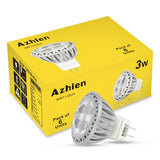 Aourow GU4 MR11 LED Bulbs 12V Warm White 3W Replaced 35W Halogen Spotlight Bulb 2700K Soft White 250 Lumen 30 Degree Beam Angle Lamps pack of 6