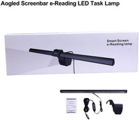 Aourow ScreenBar e-Reading LED Task Lamp Dimmable,No Glare Computer Monitor Light,Adjustable Brightness/Color Temperature,Black USB Powered Monitor Lamps,Office Lamp