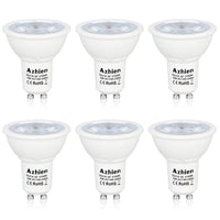Aourow  GU10 LED Bulb Dimmable 7W Lights 230V AC, 50W Halogen Light Equivalent,560LM,36°Angle, Warm White 2700K, 220V-240Vac,Standard Size, Recessed lighting, Spotlights, Pack of 6 Units
