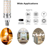 E14 LED Light Bulb 12W,Equivalent to 100W Halogen lamp,LED Bulb E14 Warm White 3000K,1200LM Corn Bulb,Not Dimmable,No Flickering AC100-240V,Pack of 4