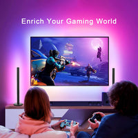 Smart Led Light Bars,RGB Color Changing Gaming Lights with Music Sync ,Ambiance Backlights with Bluetooth APP Control for TV, Gaming,PC,Party,Entertainment and Room Decoration