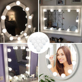 Vanity Mirror Lights,Hollywood Style Mirror Lights Kit Dimmable LED Bulbs,Vanity Makeup Light for Dressing Mirror(USB Cable,Not Include Mirror)