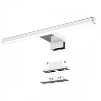 Aourow Led Mirror Light Bathroom 10W 820LM 60cm 230V 4000K,Stainless Steel 3-in-1 IP44 Class II Slim 300mm Bath Mirror Lamp,No Flicker, Mirror Front/Cabinet/Wall Lighting Neutral White 600mm