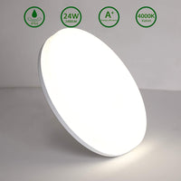 Aourow LED Round Ceiling Light, Aourow 24W 2400LM Ceiling Lamp,IP54 Waterproof,Ideal for Bedroom,Living Room,Bathroom,Balcony,Dining Room,Corridor,Office,Kitchen,Natural White 4000K,Ø28CM