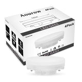 Aourow GX53 LED Bulb Lamp 7W Warm White Non Dimmable Aourow,No Flicker, Under Cabinet Lighting,Replace 50W GX 53 Halogen or CFL GX53 Bulbs,560Lumens, 3000K, 120 Deg Angle,Light Bulb GX53 , Pack of 4 [Energy Class A+]